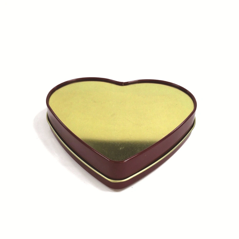 Custom Valentine&prime;s Day Wedding Heart Shaped Jewelry Gift Candy Chocolate Tin