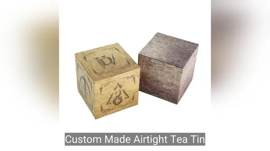 Custom Round Tin Can Printed Metal Tin Tea Canister Packaging for Cookies Candy 