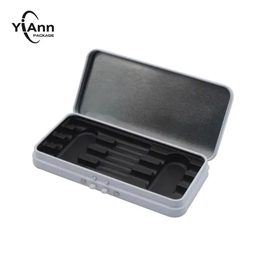 Premium Metal Rectangular Hinged Tins for Tea Gummy Candy 