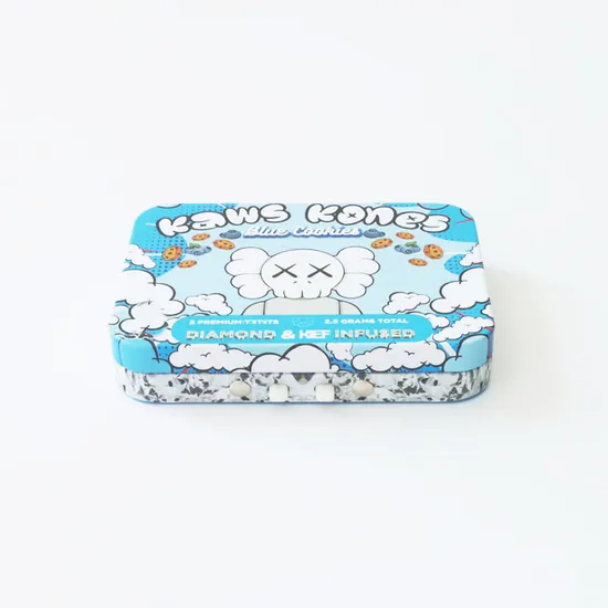 Metal Tin Packaging Storage Metal Boxes for Cut Tobacco Dry Herb Cigarette Wax Soap DAB Candy Sugar Solid Perfumes Hinged Metal Tin Case 