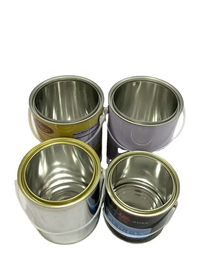 with Handle Efficient Round Tin for Packaging Container Glue Tinplate Can Oil Metal Can Chemical Empty Can Paint Tin Can 