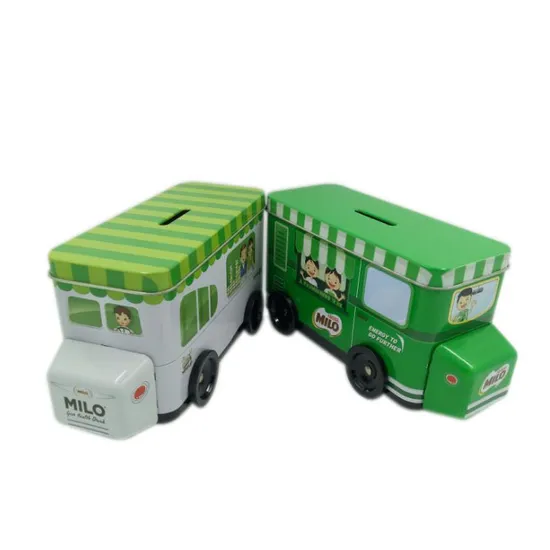 Car Shaped Money Tin with Slot for Toy 