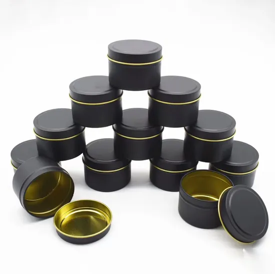 4oz 8oz 16oz Empty Round Seamless Metal Container/Jar/Can Candle Tins 