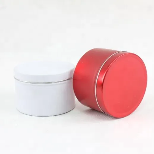 Wholesale Custom Tea Tinplate Packaging Empty Red Metal Can Small Round Tin Tea Box for Loose Tea 