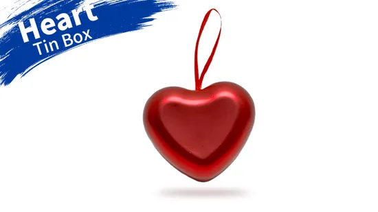 Wholesale Custom Tinplate Container Food Grade Small Metal Box Wedding Valentine Heart Shaped Tin Can for Chocolate Candy