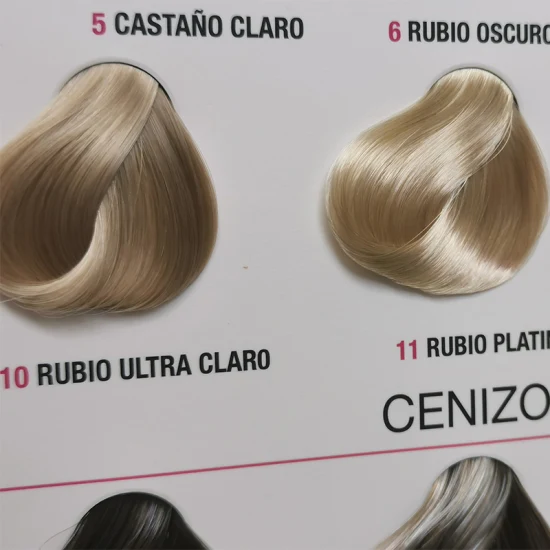 Synthetic Hair Color Presentation Swatches Brochure Dye Chart Palette OEM Catalogue Menu