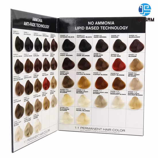 Synthetic Hair Color Presentation Swatches Brochure Dye Chart Palette OEM Catalogue Menu