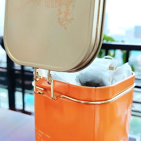 Custom Coffee Rose Tea Packaging Tin Metal Container Round Tin Can Household Storage Candy Snack Tea Tin Box with Clasp 