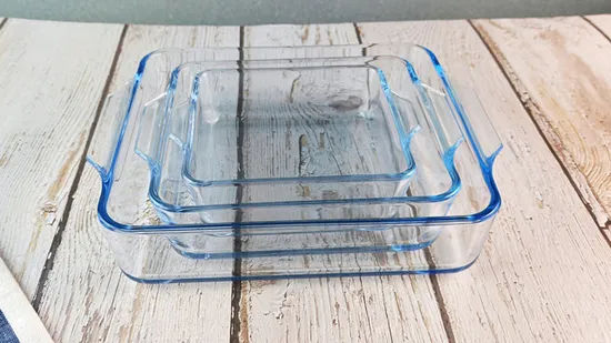 Heat Resistant Bakeware Borosilicate Glass Ovenware Kitchen Oven Deep Loaf Baking/Roasting/Serving Tin 