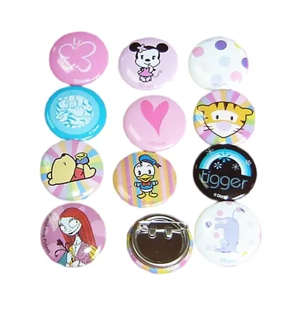 Promotional Factory Round Souvenir Metal Tin Button Emblem Badge Metal Tinplate Pin Button Badge 