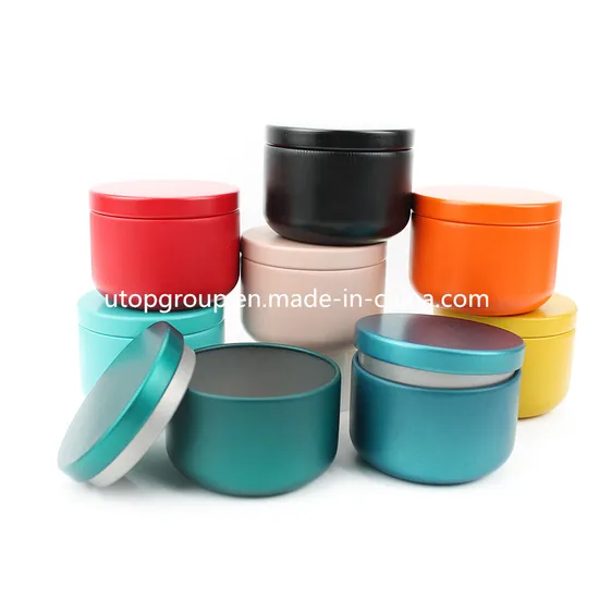 Matte Black Gold Mini Storage Candy Container 50ml Aluminum Jars Small Metal Round Candles Aluminum Tin for Tea 
