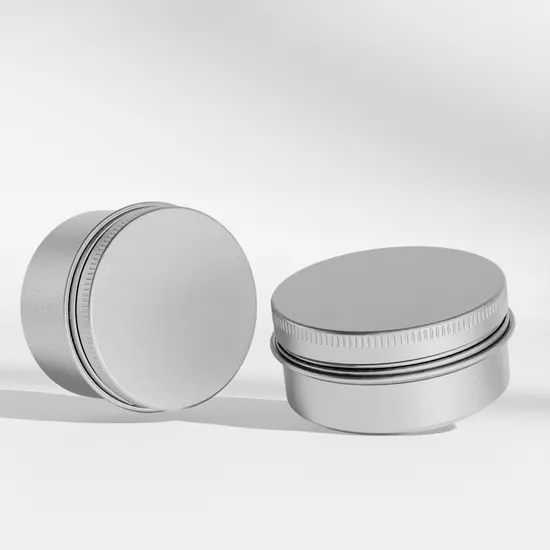 Round Shape Aluminum Lip Balm Tin with Lid 50ml 60ml 100ml Travel Skincare Cream Container 
