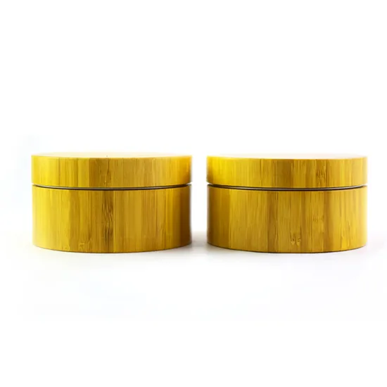 10ml 20ml 30ml Aluminum Tin with Bamboo Shell Cosmetic Containers Round Metal Tin Jars Bamboo Tins Round Bamboo Cosmetic Jars with Cr Lids 