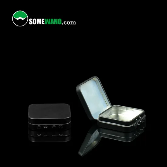 Factory Custom 20ml 30ml 50ml 60ml Aluminum Tin Rectangular Metal Hinged Tin Box Aluminum Cans 